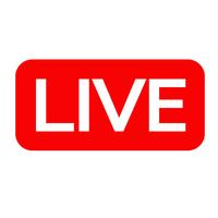 Live Streaming conception de vecteur de signe en ligne