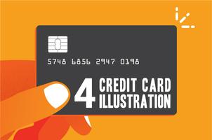 Illustration d&#39;avantage d&#39;achat de carte de crédit vecteur