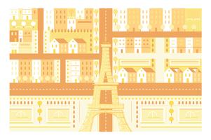 Ville Paris point de repère illustration tour Eiffel vecteur