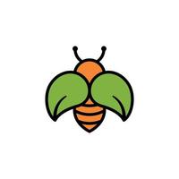 logo feuille d'abeille. vecteur