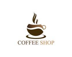 Modèle de logo de tasse de café