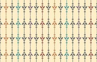 abstrait ethnique. sans couture en broderie tribale folklorique, tissu ikat natif. impression d'ornement d'art géométrique aztèque. conception pour tapis, papier peint, vêtements, emballage, textile, tissu, décoratif vecteur