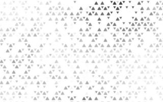 argent clair, toile de fond vectorielle grise avec des lignes, des triangles. vecteur
