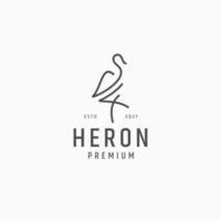 modèle de conception d'icône de logo de héron vecteur