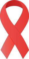 icône de ruban de sensibilisation en rouge, emblème de la semaine de sensibilisation à la santé mentale et au cancer vecteur