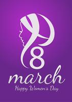 Conception de la Journée internationale de la femme du 8 mars vecteur