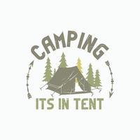 live love camp - conception de t-shirt de camping vecteur