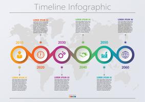 Visualisation de données commerciales. icônes d&#39;infographie de chronologie conçues pour le modèle abstrait vecteur