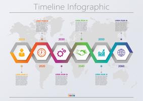 Visualisation de données commerciales. icônes d&#39;infographie de chronologie conçues pour le modèle abstrait vecteur