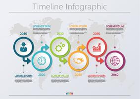 Visualisation de données commerciales. icônes d&#39;infographie de chronologie conçues pour le modèle abstrait vecteur