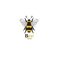 un logo d'abeille abstrait, simple et moderne vecteur