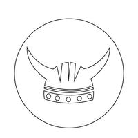 Icône de casque Viking vecteur