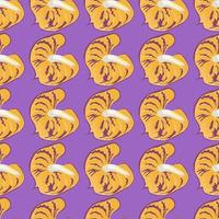 motif géométrique sans couture de fleurs d'anthurium sur fond violet. vecteur