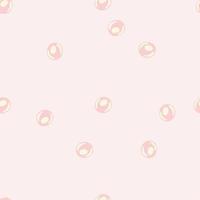 motif de perles sans couture aléatoire avec palette pâle. illustrations de bulles aqua tons rose clair. toile de fond simple. vecteur