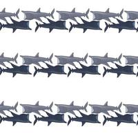 modèle sans couture de requin pèlerin dans un style scandinave. fond d'animaux marins. illustration vectorielle pour enfants textile drôle. vecteur