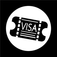 Visa d&#39;entrée icône vecteur