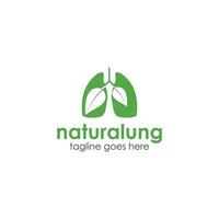 modèle de conception de logo de poumon naturel avec icône de feuille, simple et unique. parfait pour les affaires, l'entreprise, la santé, etc. vecteur