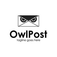 modèle de conception de logo de poste de hibou simple et unique. parfait pour les affaires, l'entreprise, le mobile, l'icône, etc. vecteur