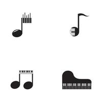 modèle d'illustration vectorielle d'icône de piano vecteur