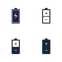 modèle de conception d'illustration vectorielle d'icône de logo de batterie d'alimentation. icône de vecteur de charge de batterie. alimentation de batterie et logo d'éclair éclair