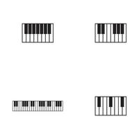 modèle d'illustration vectorielle d'icône de piano vecteur