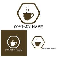 tasse à café logo modèle vecteur icône design