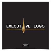logo exécutif de luxe en or vecteur