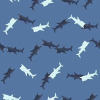 modèle sans couture de requin pèlerin dans un style scandinave. fond d'animaux marins. illustration vectorielle pour enfants textile drôle. vecteur