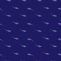 modèle sans couture de requin renard dans un style scandinave. fond d'animaux marins. illustration vectorielle pour enfants textile drôle. vecteur