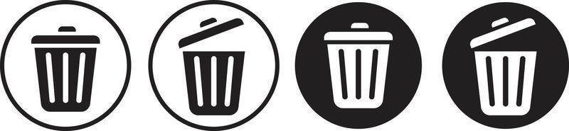 icône de la corbeille. poubelle. icône de poubelle vecteur