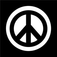 icône de symbole de paix hippie vecteur