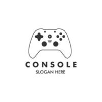 console jeu logo dessin au trait illustration vectorielle conception de modèle vecteur