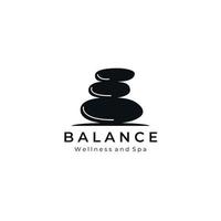 balance pierre logo vintage illustration vectorielle conception de modèle vecteur