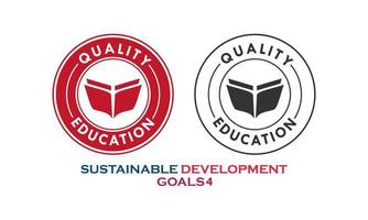objectifs de développement durable, élément de l'éducation de qualité vecteur
