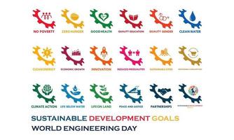 illustration du modèle de logo des objectifs de développement durable vecteur