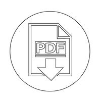 Icône PDF vecteur