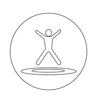 icône de trampoline sautant vecteur