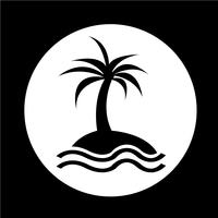 icône de l&#39;île vecteur