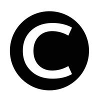 icône de symbole de copyright vecteur