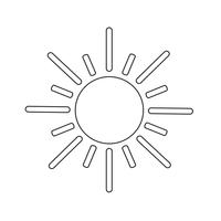 Signe du soleil icône vecteur