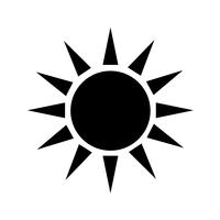 Signe du soleil icône vecteur
