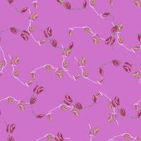 magnolias de modèle sans couture sur fond rose vif. belle texture avec des fleurs de printemps. vecteur