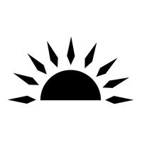 Signe du soleil icône vecteur