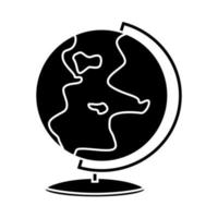 icône de globe de glyphe. notion de planète. symbole de la terre. illustration vectorielle simple isolée vecteur