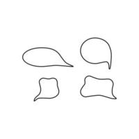 ensemble d'icônes de bulle de discours de contour. symbole de discussion. dialogue, bavardage, communication. vecteur