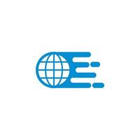 vecteur de monde numérique, logo de la technologie