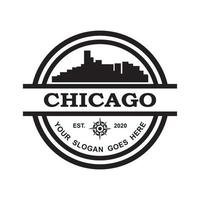 logo boston skyline chicago, logo amérique vecteur