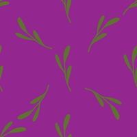 motif de printemps harmonieux de saison avec impression de doodle de branches de feuilles. fond clair violet. style nature. vecteur