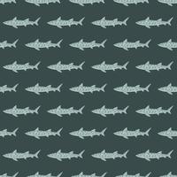 modèle sans couture de requin léopard dans un style scandinave. fond d'animaux marins. illustration vectorielle pour enfants textile drôle. vecteur