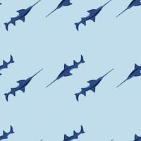 modèle sans couture de requin vu dans un style scandinave. fond d'animaux marins. illustration vectorielle pour enfants textile drôle. vecteur